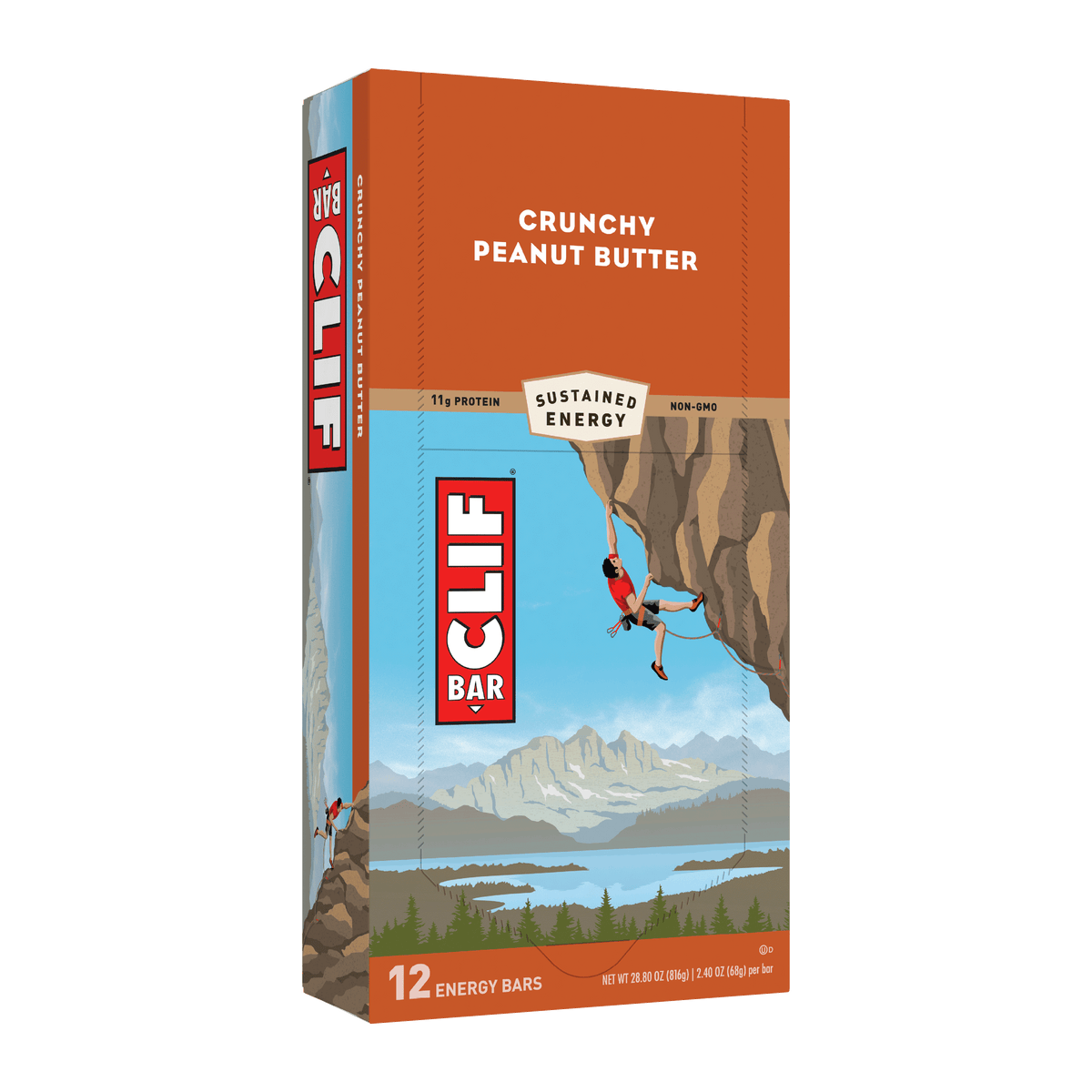 CLIF BARÆ Energy Bars, Crunchy Peanut Butter, 11g Protein Bar, 18 Ct, 2.4  oz - DroneUp Delivery