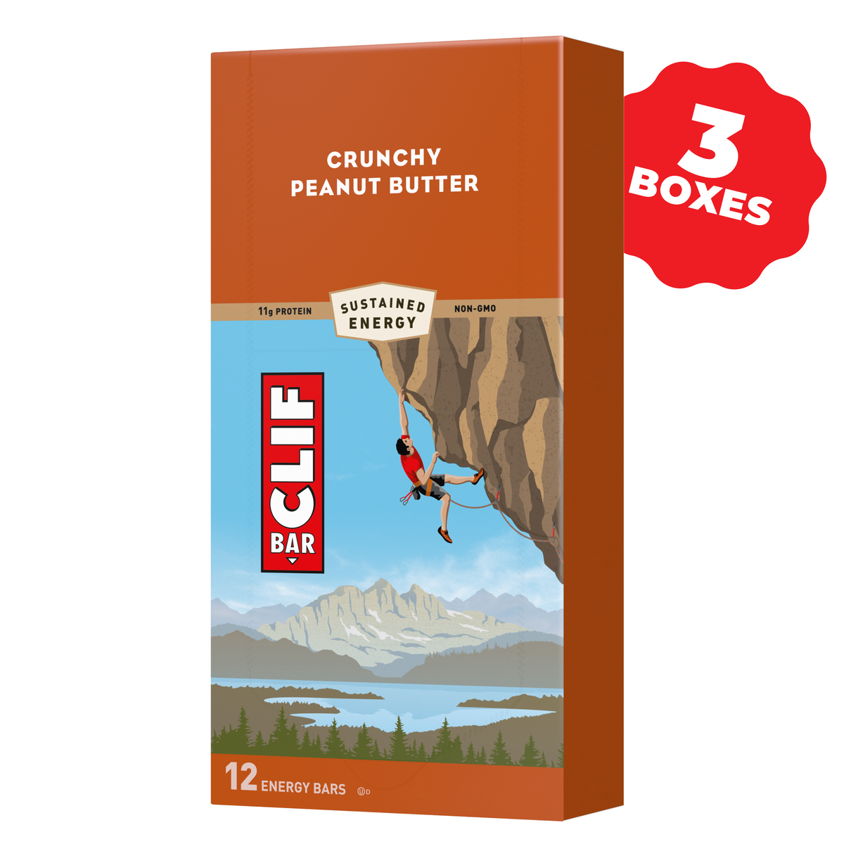 Crunchy Peanut Butter Energy Bar, 36ct – Clif Bar