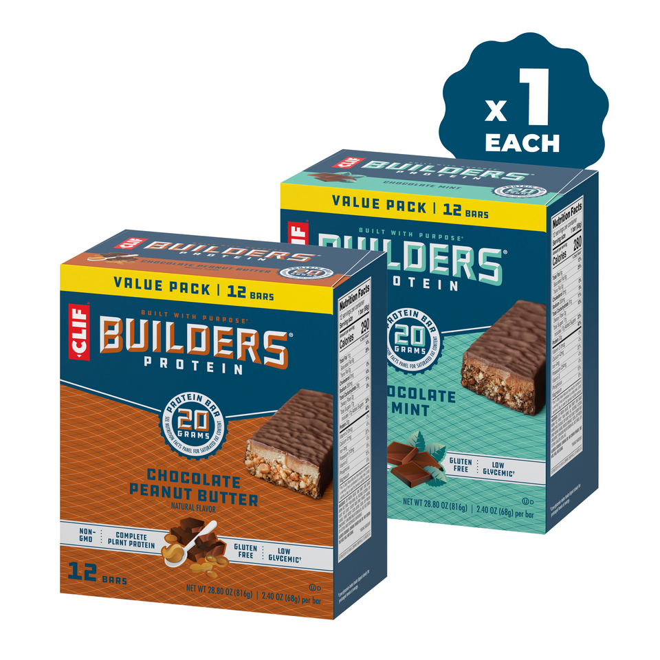 CLIF Builders® Protein Bar Chocolate Peanut Butter & Chocolate Mint Va