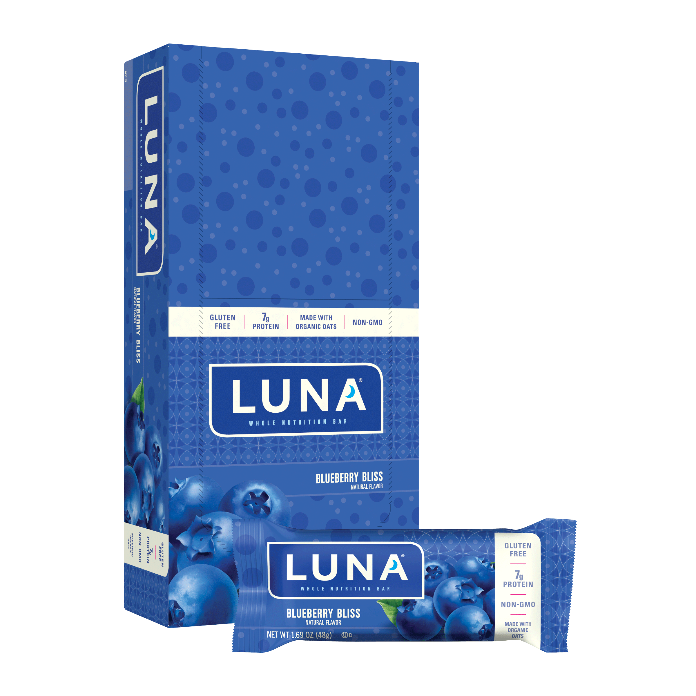 Blueberry Bliss Flavor | Shop Gluten Free | LUNA® Bar – Clif Bar